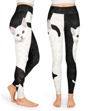 Black and White Cats High Waist Leggings front