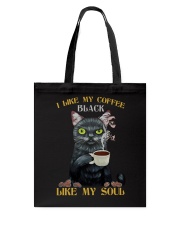 I like my coffee black Tote Bag tile
