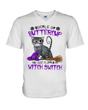 Back up buttercup V-Neck T-Shirt tile