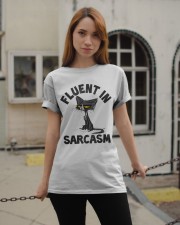 Fluent in sarcasm Classic T-Shirt apparel-classic-tshirt-lifestyle-19