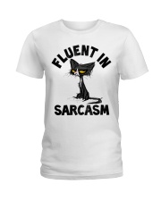 Fluent in sarcasm Ladies T-Shirt tile