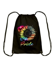 Pride Sunflower Rainbow American flag Drawstring Bag tile
