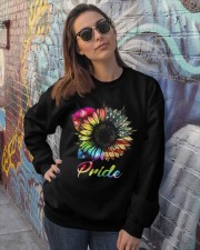 Pride Sunflower Rainbow American flag Crewneck Sweatshirt lifestyle-unisex-sweatshirt-front-3