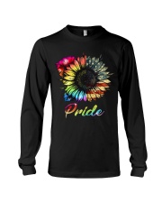 Pride Sunflower Rainbow American flag Long Sleeve Tee tile