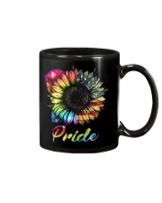 Pride Sunflower Rainbow American flag Mug tile
