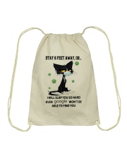 Stay 6 feet away Drawstring Bag tile