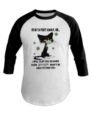Stay 6 feet away Baseball Tee tile