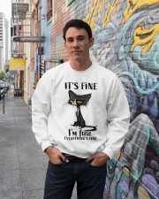 It's fine I'm fine Everything's fine Crewneck Sweatshirt lifestyle-unisex-sweatshirt-front-2