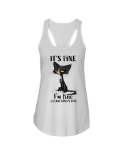 It's fine I'm fine Everything's fine Ladies Flowy Tank tile