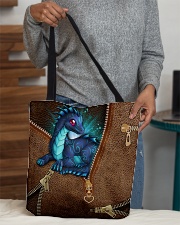 Dragon Lovers Leather Pattern Print All-over Tote aos-all-over-tote-lifestyle-front-10