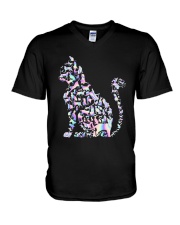 Cat V-Neck T-Shirt tile