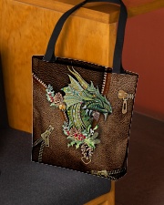Dragon Lovers Leather Pattern Print All-over Tote aos-all-over-tote-lifestyle-front-02