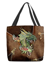 Dragon Lovers Leather Pattern Print All-over Tote back