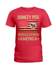 DONKEY POX THE DISEASE DESTROYING AMERICA Ladies T-Shirt tile