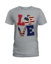paramedic Love Independence day Ladies T-Shirt tile