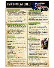 EMT B cheat sheet poster 11x17 Poster front