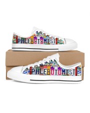 shoe plate phlebotomist Men's Low Top White Shoes inside-left-outside-left
