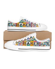 shoe plate baker Men's Low Top White Shoes inside-left-outside-left
