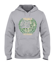 female veteran us love Hooded Sweatshirt tile