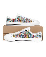 shoe plate dental hygienist Men's Low Top White Shoes inside-left-outside-left
