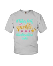 Medication aide sparkle Youth T-Shirt tile