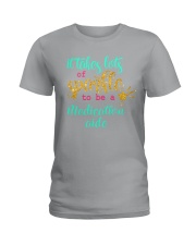 Medication aide sparkle Ladies T-Shirt tile