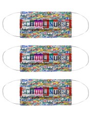 School Nurse Plate Mask, School Nurse Mask, Nurse Mask, Nurse Gift, Nursing Student, Nursing Graduate, School Nurse Gift, RN Mask Cloth Face Mask - 3 Pack front