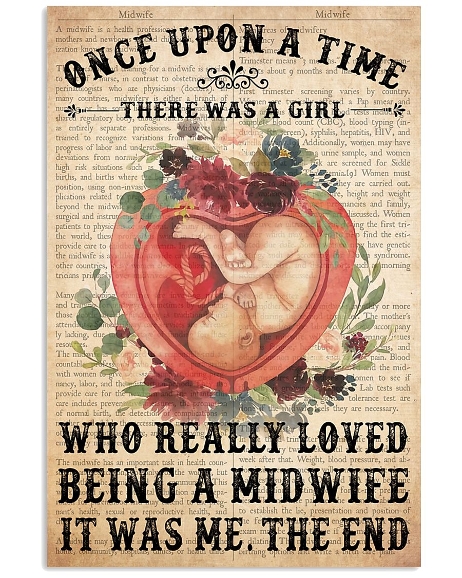 once upon text midwife 24x36 Poster