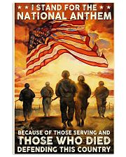 Veteran stand for the national anthem 11x17 Poster front