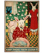 teeth clean rabbit 11x17 Poster front