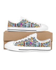 shoe plate chiropractic Men's Low Top White Shoes inside-right-outside-right