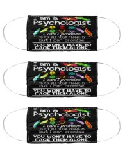 Psychologist you wont face them alone mas Cloth Face Mask - 3 Pack front
