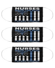 Nurse Back The Blue Cloth Face Mask - 3 Pack front