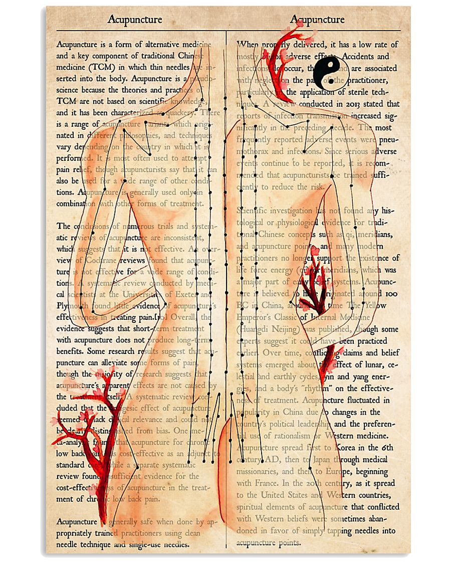 acupuncture text 24x36 Poster