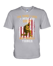 veteran for those I love V-Neck T-Shirt tile