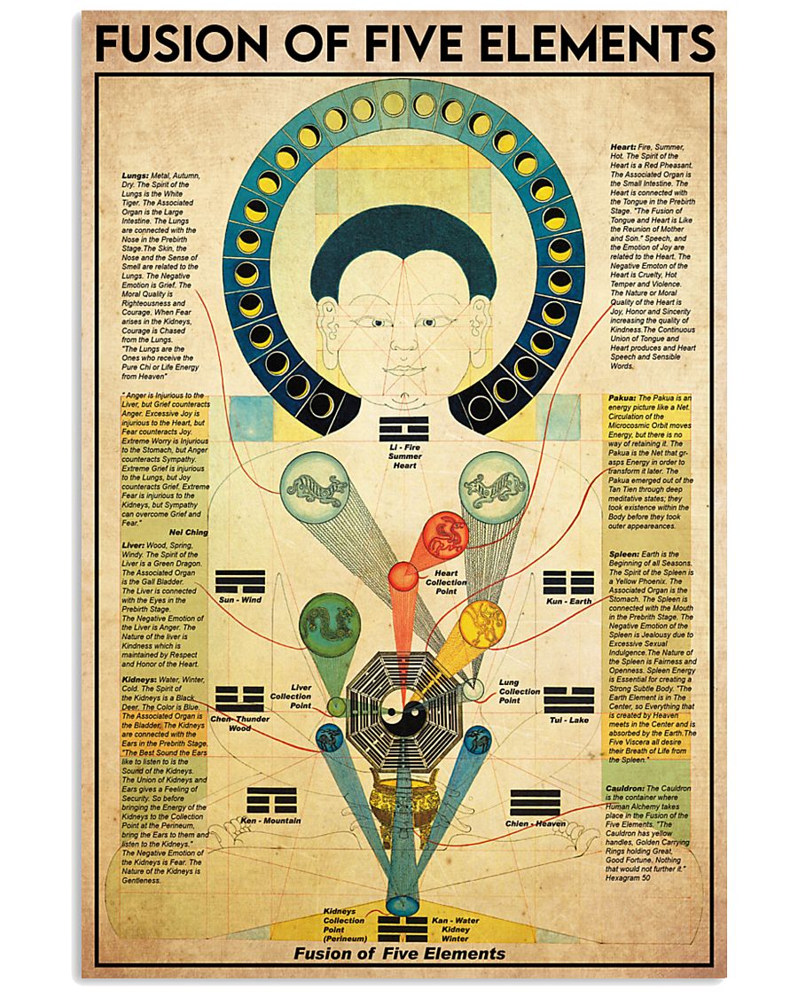fusion of five 24x36 Poster