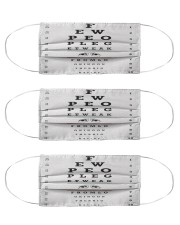 eye-chart-qute 3 Cloth Face Mask - 3 Pack front