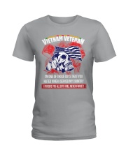 vietnam veteran forgive but never forget Ladies T-Shirt tile