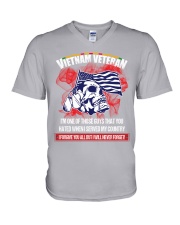 vietnam veteran forgive but never forget V-Neck T-Shirt tile
