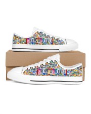 shoe plate orthodontist Men's Low Top White Shoes inside-left-outside-left