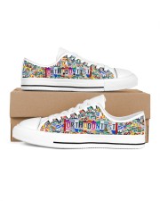 shoe plate orthodontist Women's Low Top White Shoes tile