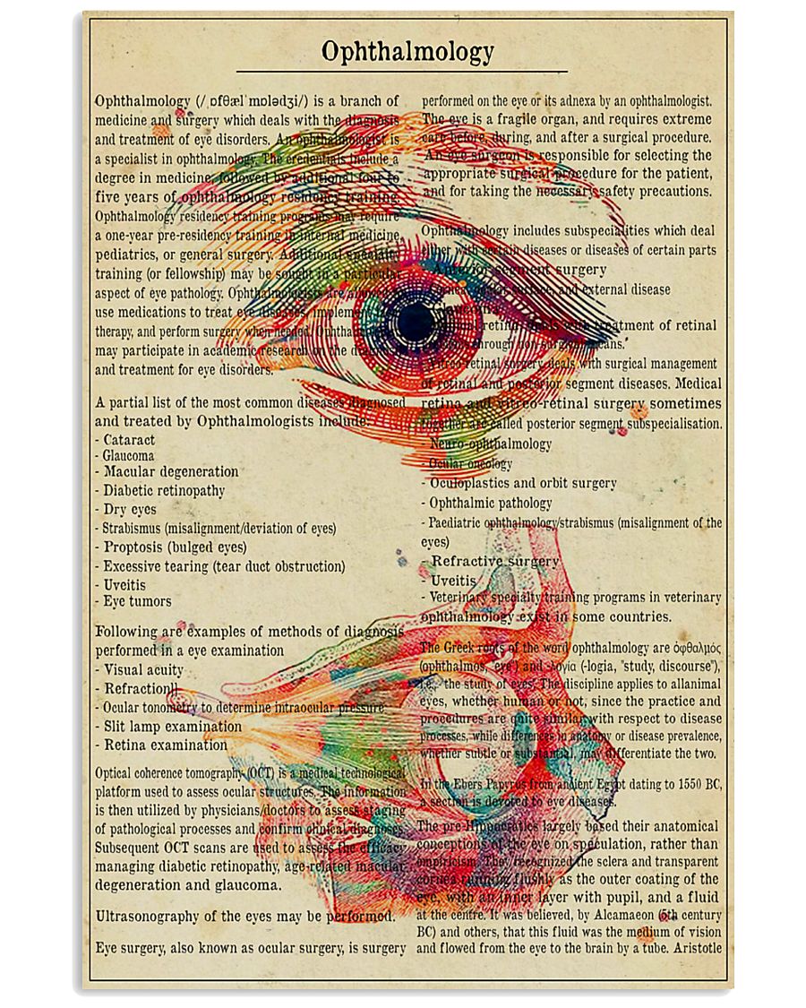 Eye-text-watercolor 11x17 Poster