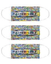 plate mask Pastry Chef Cloth Face Mask - 3 Pack front