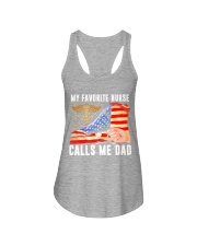 nurse call dad flag Ladies Flowy Tank tile