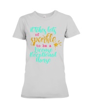 License Vocational Nurse sparkle Premium Fit Ladies Tee tile