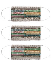 speech language pathologist mas Cloth Face Mask - 3 Pack front