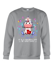 nurse unicorn beautiful Crewneck Sweatshirt tile