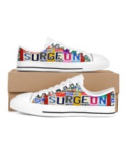 shoe plate surgeon Men's Low Top White Shoes inside-left-outside-left