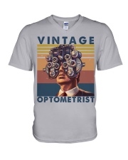 vintage optometrist V-Neck T-Shirt tile