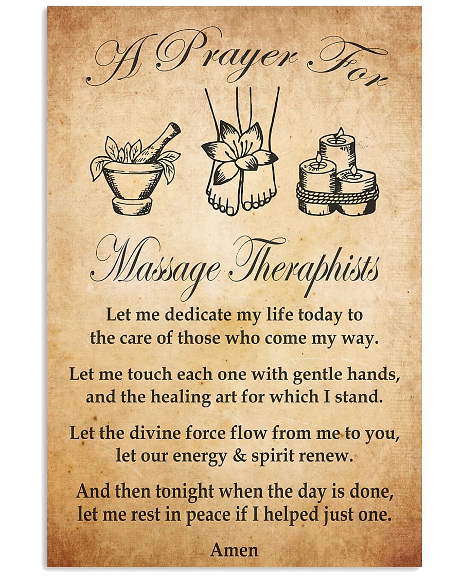 massage therapist pray 24x36 Poster